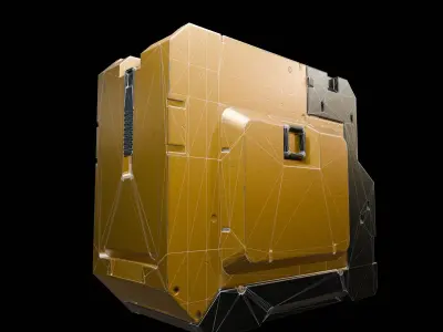 Sci-fi Generator Low-poly 3D model