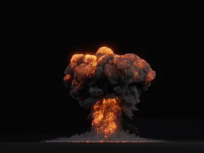 3D Gasoline Explosion 3D model