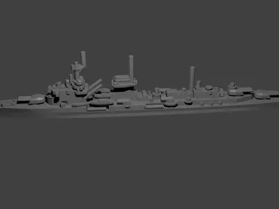German Leipzig Class Cruiser Warship 3D print model