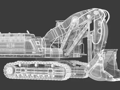 CAT Large Excavators 395 Front Shovel FS Tier 4  Stage V 3D model