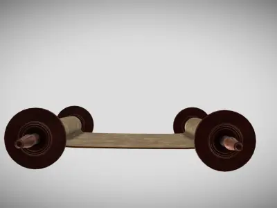 Blank Scroll Low-poly 3D model