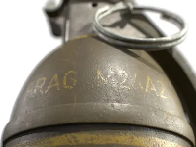 American Frag hand grenade M26 3D model