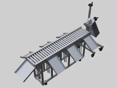 Automatic identification and sorting system for express delivery 3D model