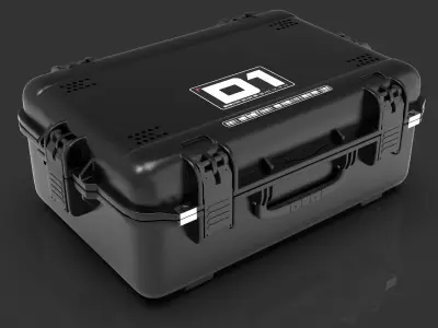 5 Sci-fi Military cases 3D model