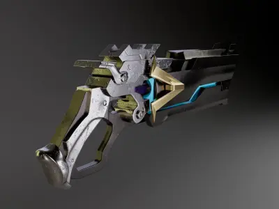 Futuristic Gun-Sci-Fi 3D Gun for Games 3D model