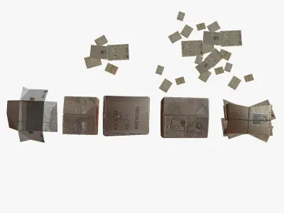 Paper Box Low-poly 3D model purchase