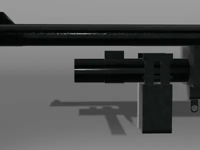 Rifle gun Low-poly 3D model purchase