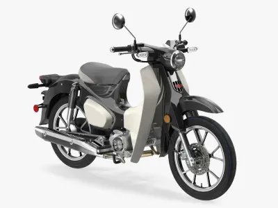 Designer Modern Scooter Black 3D model