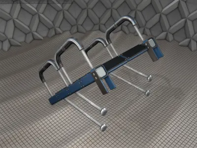 Sci-Fi Stairs - 25 - Blue Version Low-poly 3D model