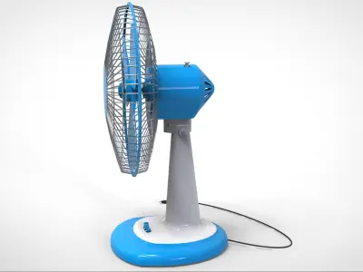 Table Fan Low-poly 3D model get