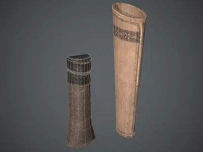 Quiver Medieval Low-poly 3D model