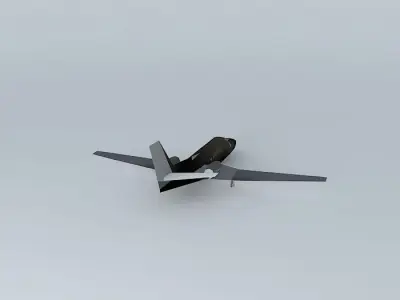 Private Cessna Citaton X with interior Free 3D model