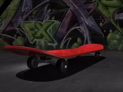 SKATEBOARD Low-poly 3D model 2
