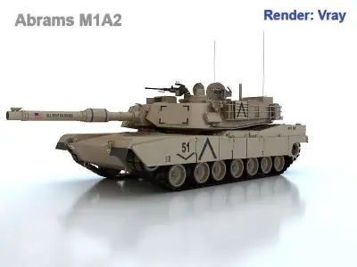 Abrams M1A2 3D model purchase