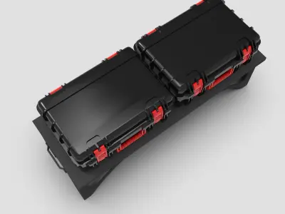 Generic Plastic Off-Road Storage Boxes Low-poly 3D model