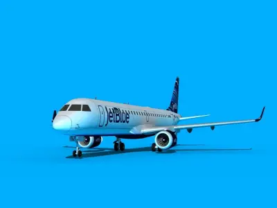 Embraer Emb-190 Jet Blue 4 3D model
