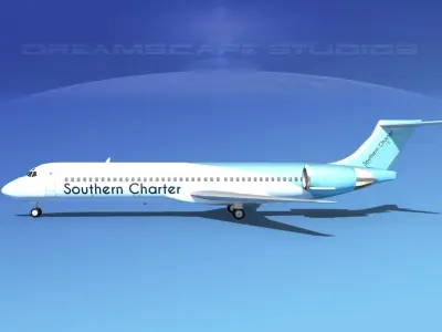 McDonnell Douglas MD-87 Southern Charter 3D model