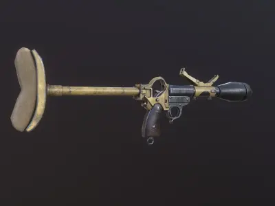 WW2 German sturmpistole grenade launcher PBR Low-poly 3D model