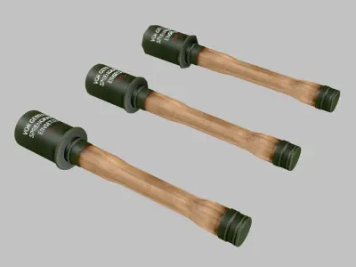 German war grenade - for game Low-poly 3D model