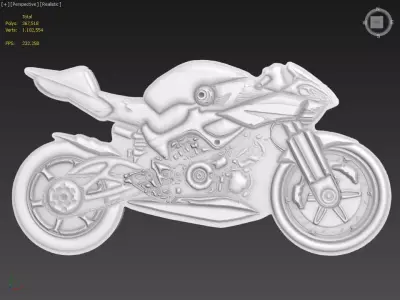 Moto Suitable for embossing Hot Foil Technique 3D model