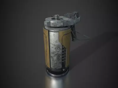 granade 3d model game ready grenade Low-poly 3D model