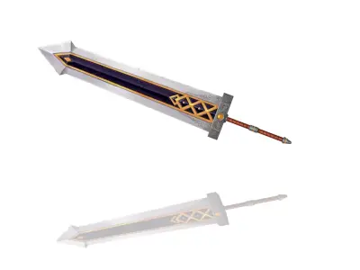 Essential Big Sword Low-poly 3D model