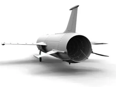 Leduc fighter jet 3D model