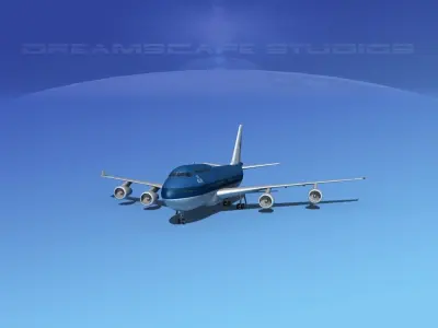 Boeing 747-400 KLM  3D model