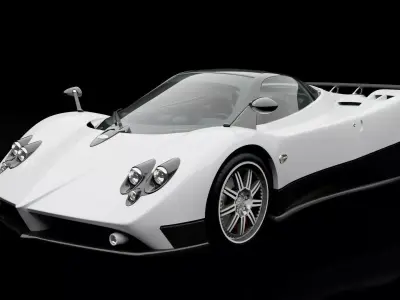 Pagani zonda realistic rendering modeling 3D model