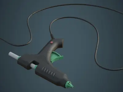 Glue Gun 1B Low-poly 3D model