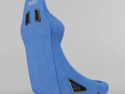 Racing Seat Sparco Sprint Suede Blue 3D model