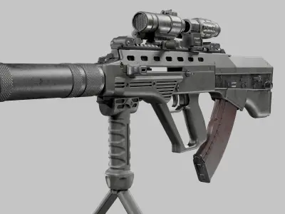 Malyuk Vulcan M Rifle Low-poly 3D model