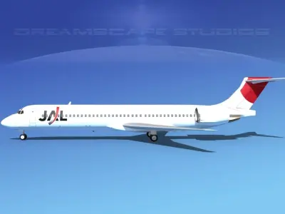 McDonnell Douglas MD-87 Japan Airlines 3D model