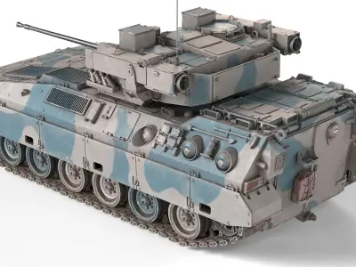 Japanese Type 89 IFV Tank Low-poly 3D model