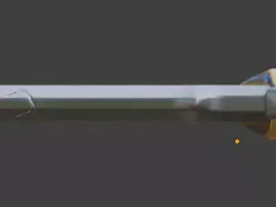 Stylized Medieval Broadsword 3D  Low-poly 3D model