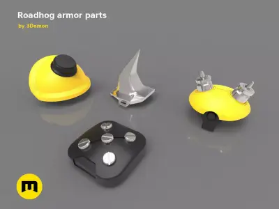 Roadhog more armor pieces 3D print model