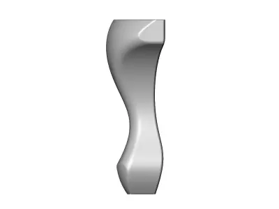 Antique Queen Anne Leg and Feet 3D print model