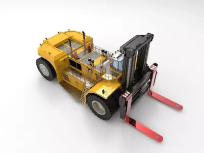 industrial heavy forklift 3D model