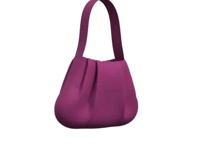 Purple Nylon Mini Pleats Bag 3D model