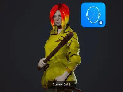Survivor Girl Collection  3D Model Pack