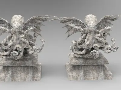 Cthulhu Statue with Stand Model 3D model