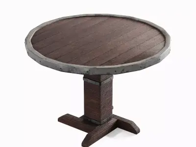 Antique Medieval Table 04 Low-poly 3D model