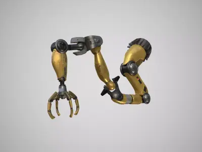 Mechanical Arm Rigged Low-poly 3D model
