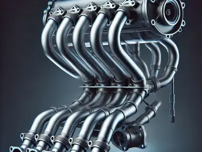 Engine exhaust system 3D model