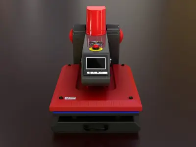 Automatic Flat Bed Heat Press Machine - Model E20S Heat Press Low-poly 3D model