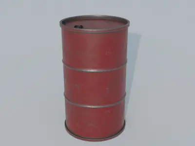 Game Ready Industrial Barrel Pack PBR Low-poly 3D model