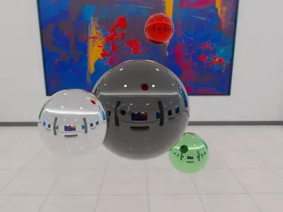 HDRI - Art Museum Gallery Interior 3 - 8192x4096 Texture