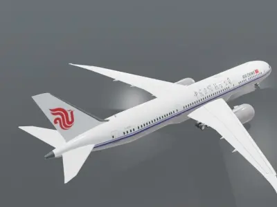 Air China Boeing 787-9 dreamliner 3D Model Low-poly 3D model