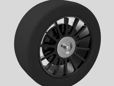 Sports Car Wheel 3D model purchase