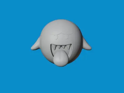 Boo ghost 3d character model lowpoly mario bros world Low-poly 3D model